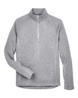 Devon & Jones Unisex Bristol Sweater Fleece Quarter-Zip Pullover. DG792 - Grey Heather