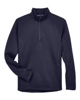 Devon & Jones Unisex Bristol Sweater Fleece Quarter-Zip Pullover. DG792 - Navy