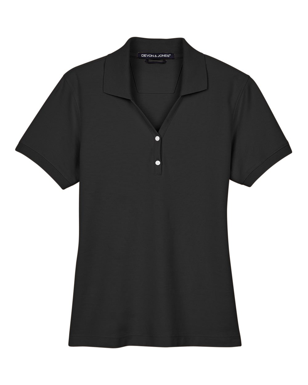 Devon & Jones Women's Pima Piqué Polo. D100W - Black