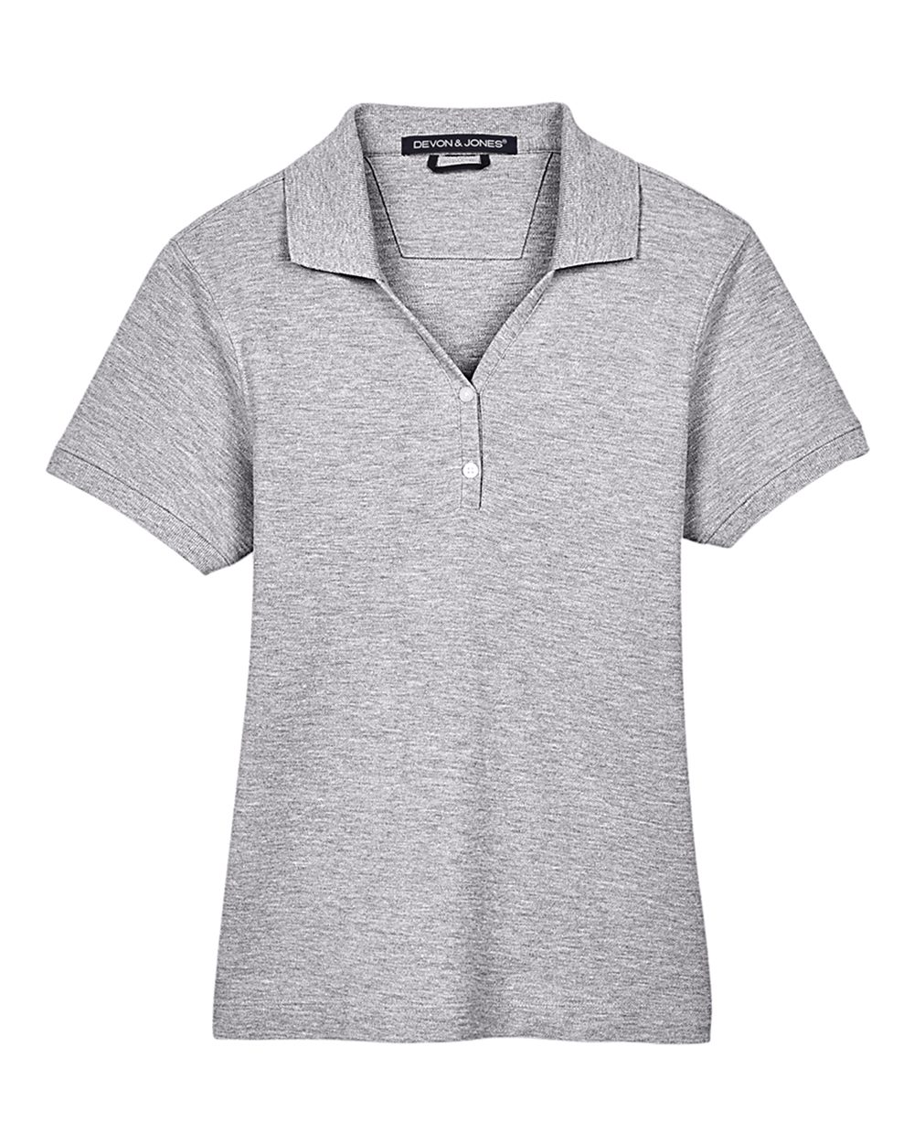 Devon & Jones Women's Pima Piqué Polo. D100W - Grey Heather