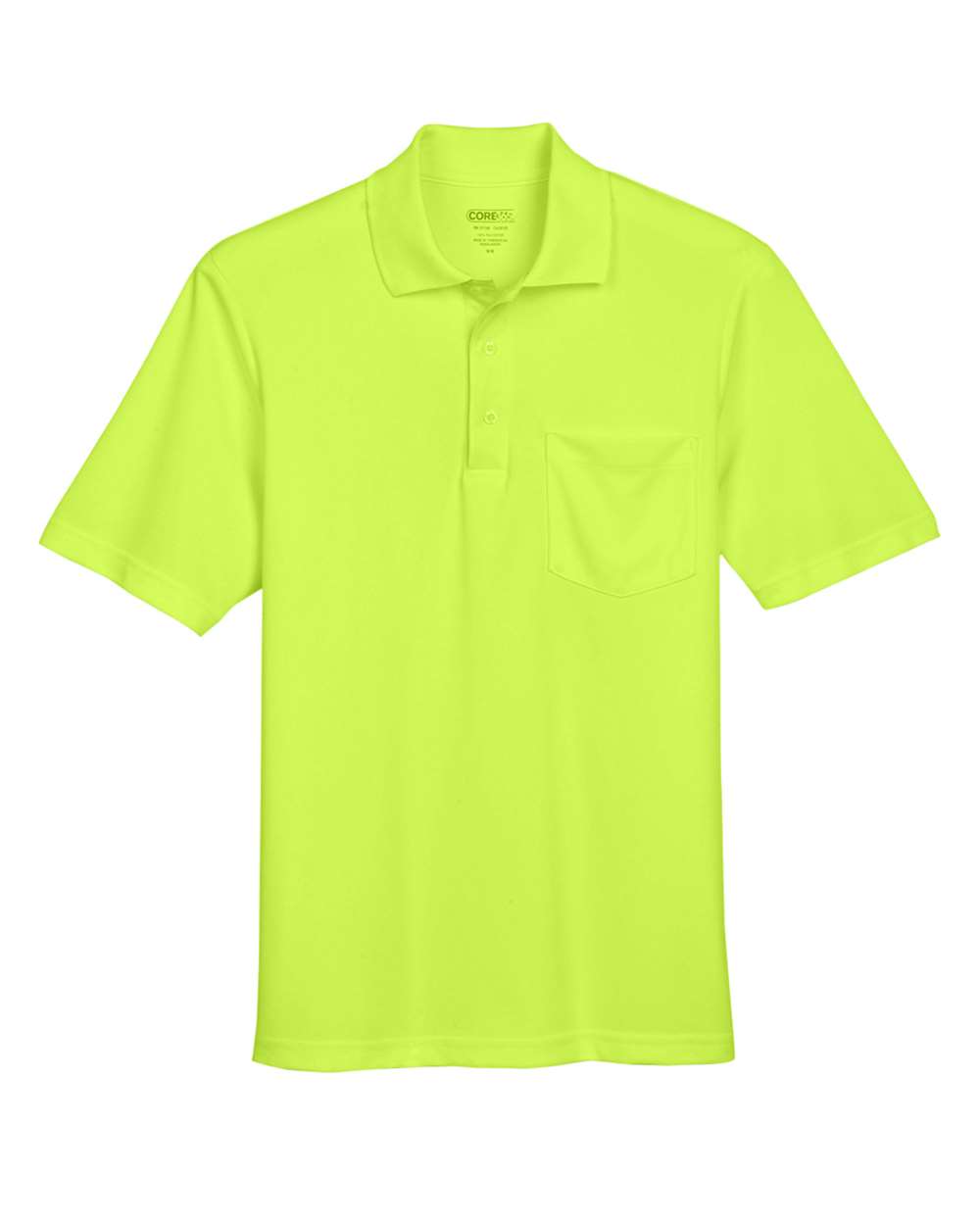 CORE365 Men's Origin Performance Piqué Polo with Pocket. 88181P - Safety Yellow