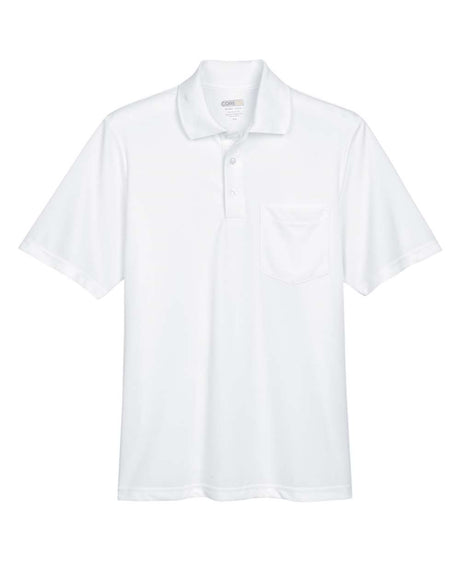 CORE365 Men's Origin Performance Piqué Polo with Pocket. 88181P - White