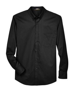 CORE365 Men's Operate Twill Dress Shirt. 88193 - Black