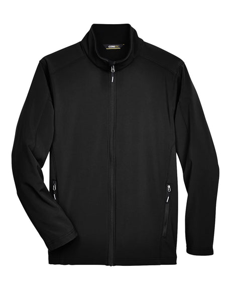 CORE365 Men's Cruise Two-Layer Fleece Bonded Soft Shell Jacket. 88184 - Black