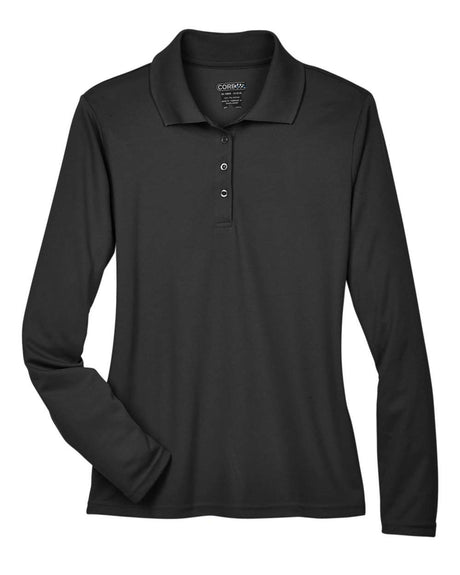 CORE365 Women's Pinnacle Performance Long Sleeve Piqué Polo. 78192 - Black