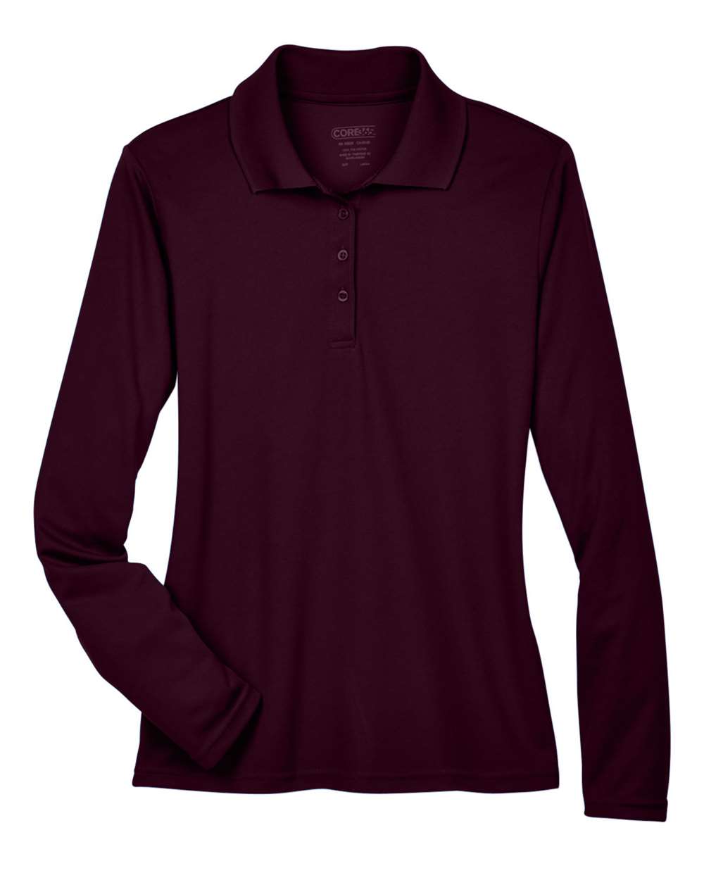 CORE365 Women's Pinnacle Performance Long Sleeve Piqué Polo. 78192 - Burgundy