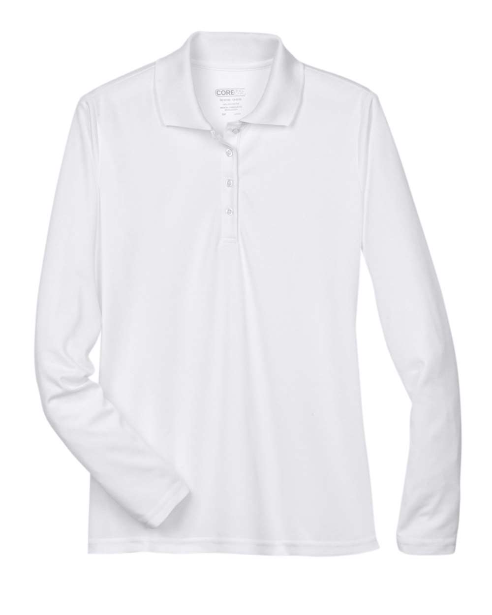 CORE365 Women's Pinnacle Performance Long Sleeve Piqué Polo. 78192 - White
