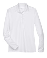 CORE365 Women's Pinnacle Performance Long Sleeve Piqué Polo. 78192 - White