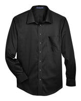 Devon & Jones Men's Crown Collection® Solid Stretch Twill Woven Dress Shirt. DG530 - Black