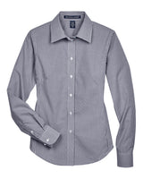 Devon & Jones Women's Crown Collection® Gingham Check Woven Dress Shirt. D640W - Navy