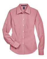 Devon & Jones Women's Crown Collection® Gingham Check Woven Dress Shirt. D640W - Red