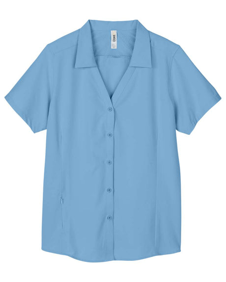 CORE365 Women's Ultra UVP® Marina Shirt. CE510W - Columbia Blue