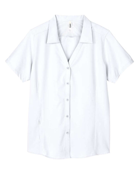 CORE365 Women's Ultra UVP® Marina Shirt. CE510W - White