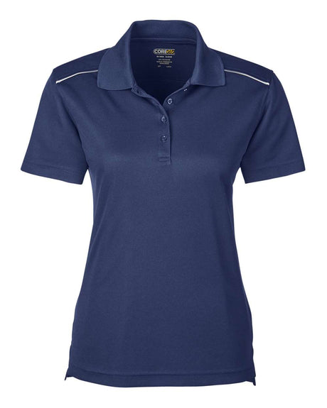 CORE365 Women's Radiant Performance Piqué Polo with Reflective Piping. 78181R - Classic Navy