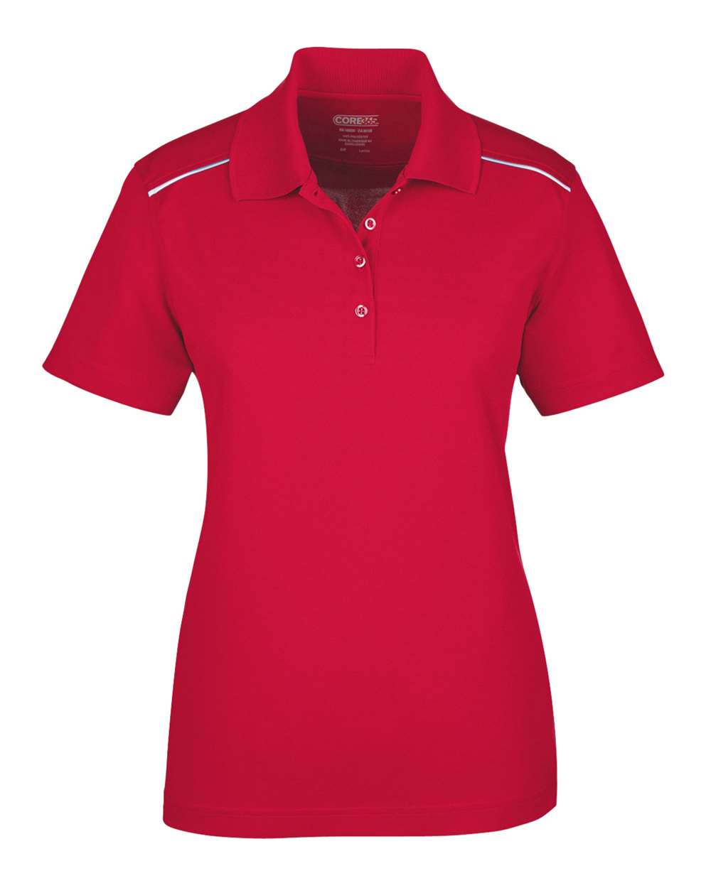 CORE365 Women's Radiant Performance Piqué Polo with Reflective Piping. 78181R - Classic Red