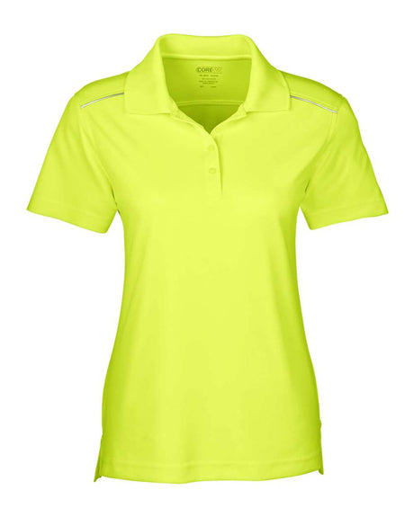 CORE365 Women's Radiant Performance Piqué Polo with Reflective Piping. 78181R - Safety Yellow