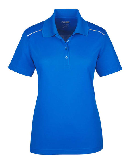 CORE365 Women's Radiant Performance Piqué Polo with Reflective Piping. 78181R - True Royal