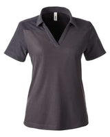 CORE365 Women's Fusion ChromaSoft™ Colorblock Polo. CE112CW - Carbon/ Carbon Heather