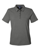 Devon & Jones Women's Crownlux Performance® Geo Polo. DG101W - Graphite/ Silver