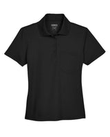 CORE365 Women's Origin Performance Piqué Polo with Pocket. 78181P - Black