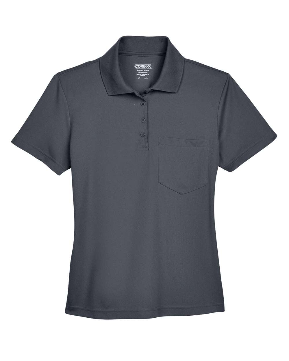 CORE365 Women's Origin Performance Piqué Polo with Pocket. 78181P - Carbon