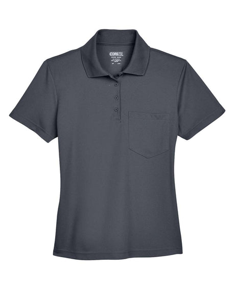 CORE365 Women's Origin Performance Piqué Polo with Pocket. 78181P - Carbon