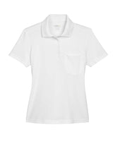 CORE365 Women's Origin Performance Piqué Polo with Pocket. 78181P - White