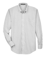 Devon & Jones Men's Crown Collection® Gingham Check Woven Dress Shirt. D640 - Silver