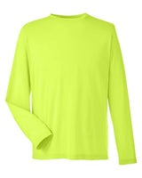 CORE365 Unisex Fusion ChromaSoft™ Performance Long Sleeve T-Shirt. CE111L - Safety Yellow