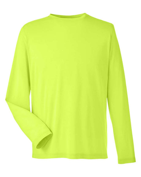 CORE365 Unisex Fusion ChromaSoft™ Performance Long Sleeve T-Shirt. CE111L - Safety Yellow