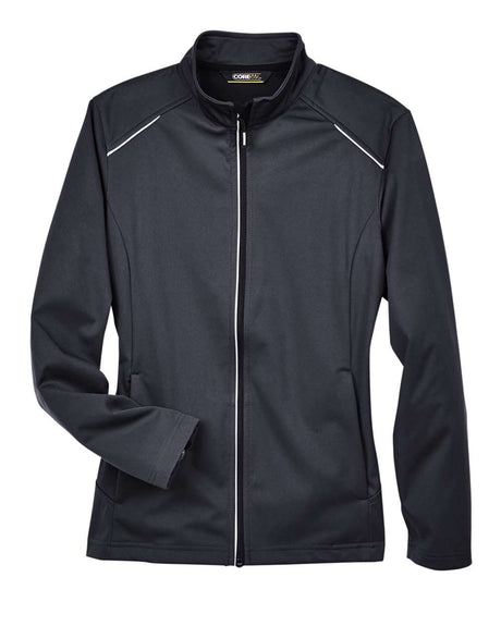 CORE365 Women's Techno Lite Three-Layer Knit Tech-Shell. CE708W - Black