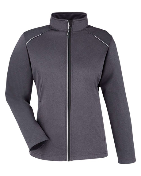 CORE365 Women's Techno Lite Three-Layer Knit Tech-Shell. CE708W - Carbon Heather