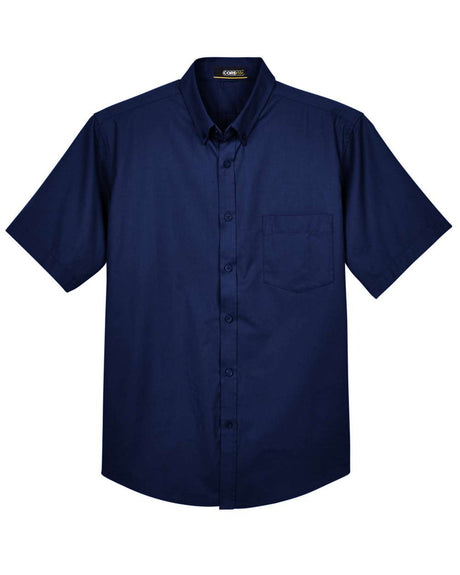 CORE365 Men's Optimum Short Sleeve Twill Dress Shirt. 88194 - Classic Navy