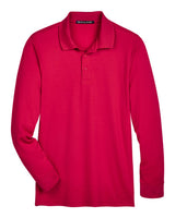 Devon & Jones Men's CrownLux Performance® Plaited Long Sleeve Polo. DG20L - Red