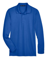 Devon & Jones Men's CrownLux Performance® Plaited Long Sleeve Polo. DG20L - True Royal
