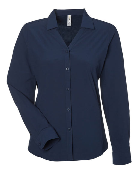 CORE365 Women's Ultra UVP® Marina Shirt. CE510LW - Classic Navy