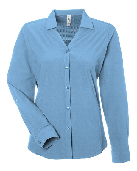 CORE365 Women's Ultra UVP® Marina Shirt. CE510LW - Columbia Blue