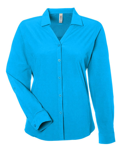 CORE365 Women's Ultra UVP® Marina Shirt. CE510LW - Electric Blue