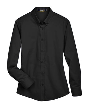 CORE365 Women's Operate Twill Shirt. 78193 - Black