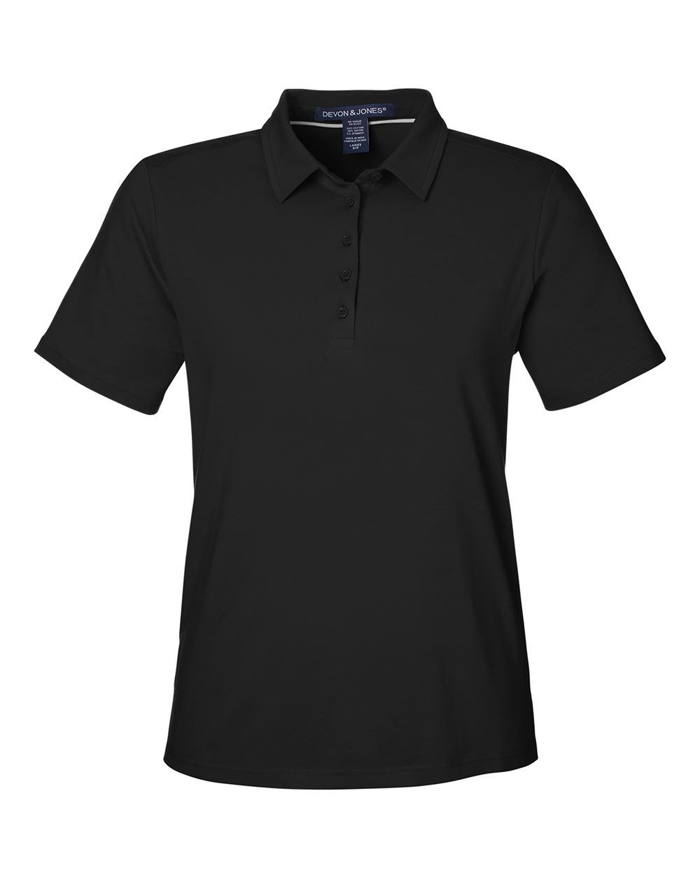 Devon & Jones Women's Raleigh Stretch Polo. DG120W - Black