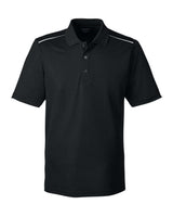 CORE365 Men's Radiant Performance Piqué Polo with Reflective Piping. 88181R - Black