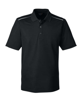 CORE365 Men's Radiant Performance Piqué Polo with Reflective Piping. 88181R - Black