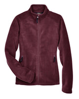 CORE365 Women's Journey Fleece Jacket. 78190 - Burgundy