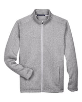 Devon & Jones Men's Bristol Full-Zip Sweater Fleece Jacket. DG793 - Grey Heather