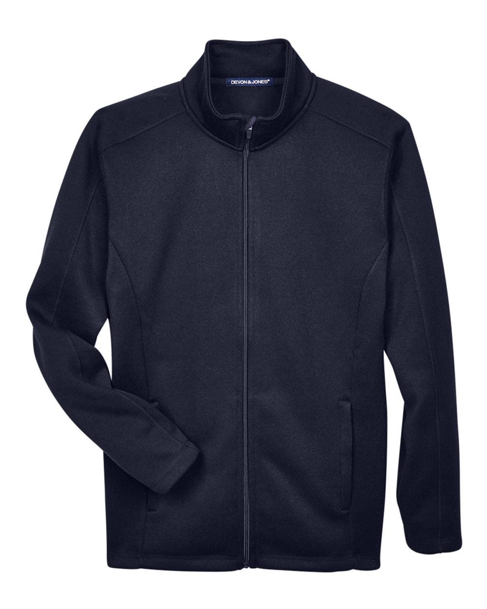 Devon & Jones Men's Bristol Full-Zip Sweater Fleece Jacket. DG793 - Navy