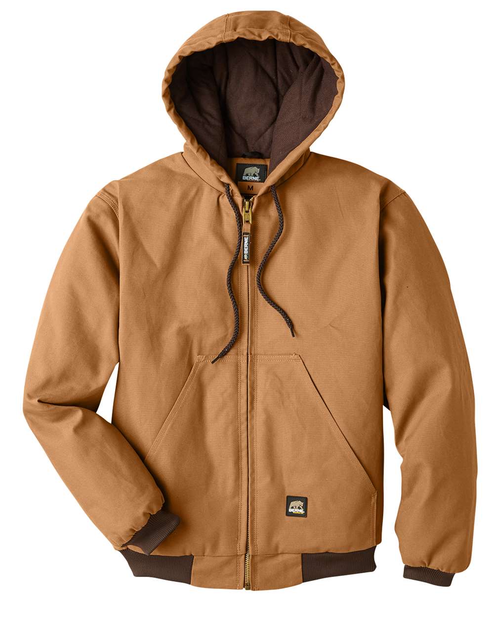 Berne Apparel Men's Berne Heritage Hooded Jacket. HJ51 - Brown Duck