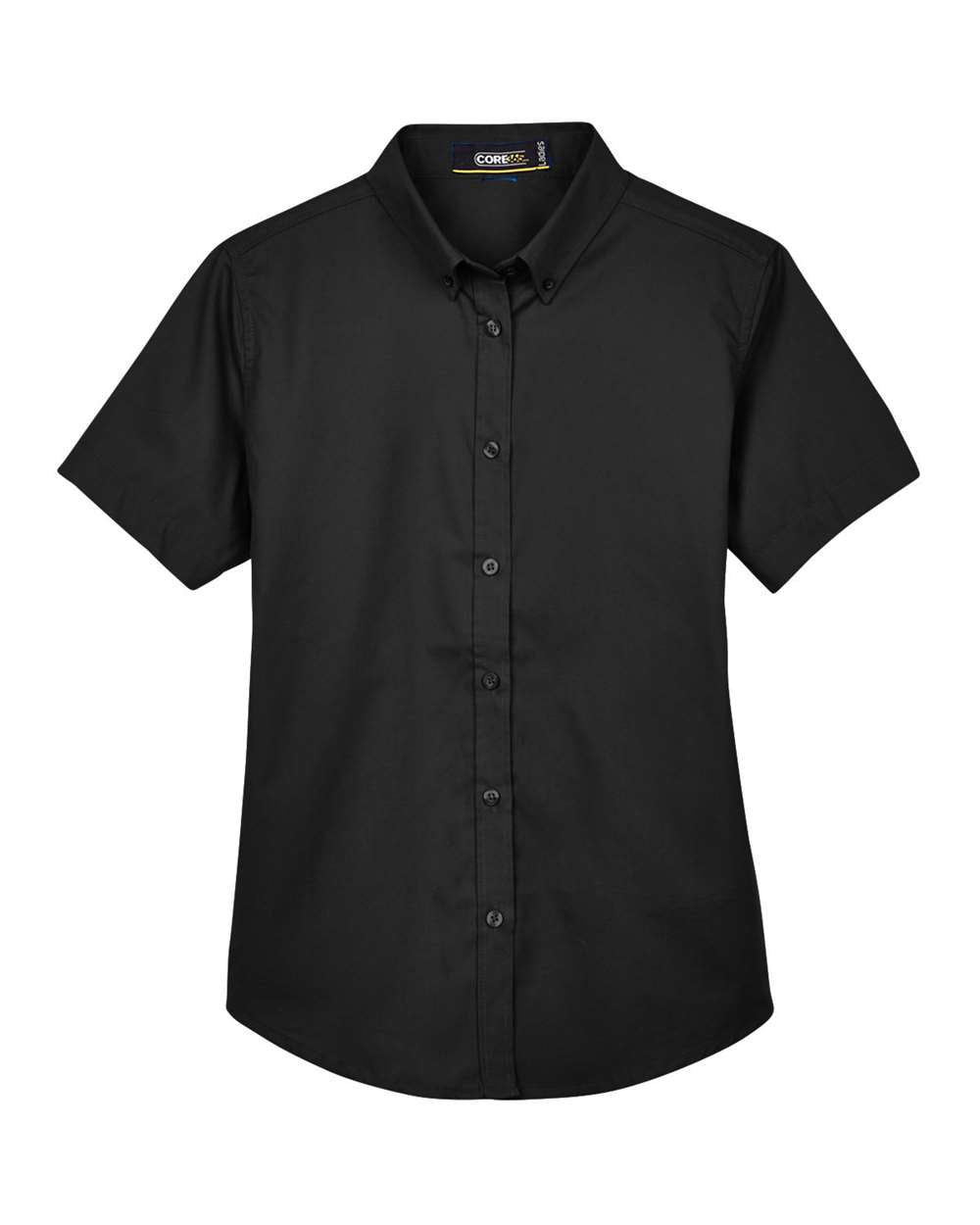 CORE365 Women's Optimum Short Sleeve Twill Shirt. 78194 - Black