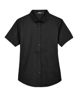 CORE365 Women's Optimum Short Sleeve Twill Shirt. 78194 - Black