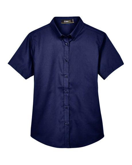 CORE365 Women's Optimum Short Sleeve Twill Shirt. 78194 - Classic Navy