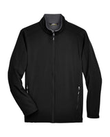 CORE365 Men's Tall Cruise Two-Layer Fleece Bonded Soft Shell Jacket. 88184T - Black
